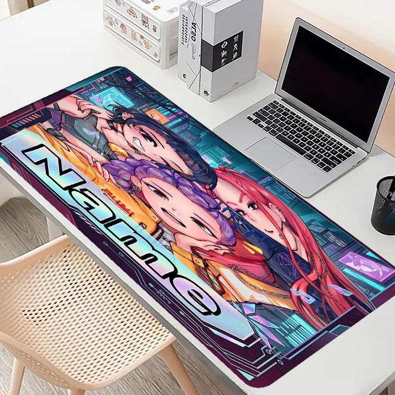 Custom Name Personalized Kpop Demon Hunter Pattern Mousepad, Laptop PC Desk Mat, Decorative Desk Mat for Home Keyboard Pad Gift