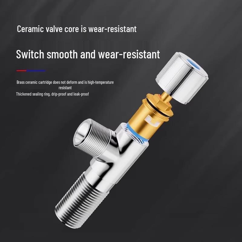 Универсальный быстрооткрывающийся кран горячей/холодной воды с тонким медным клапанным сердечником для кухни и ванной комнаты - Специальное предложение для новичков с бесплатной доставкой