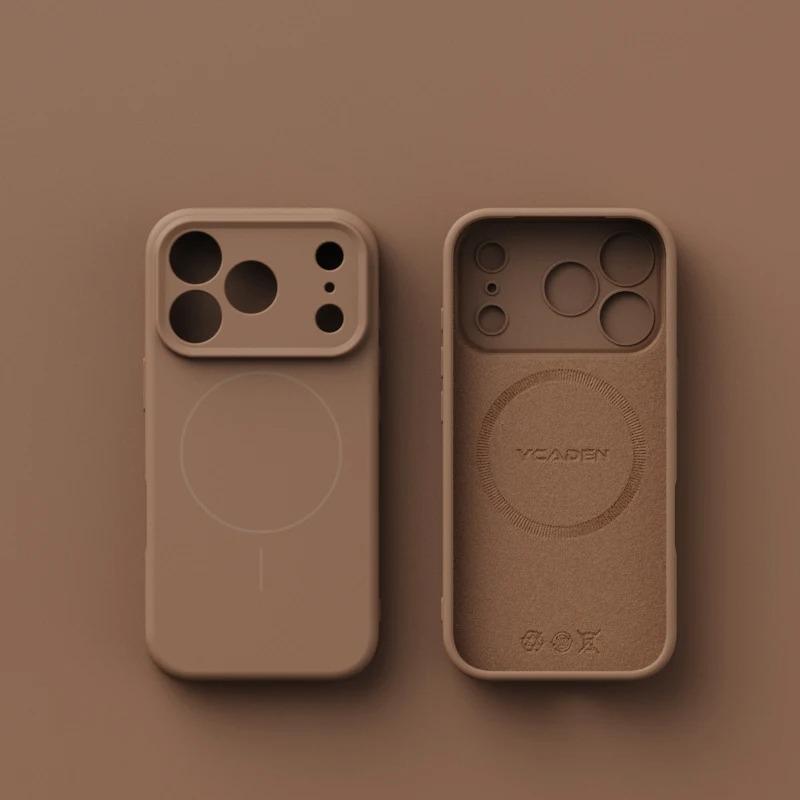 Роскошный магнитный чехол для телефона для iPhone 17 16 15 14 13 12 Pro Max 16 Plus 17Pro Air Для Magsafe Жидкий силикон Ударопрочный чехол