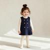 Девичье весеннее платье-жилет в корейском стиле (0-5 лет) - Преппи, Модный дизайн