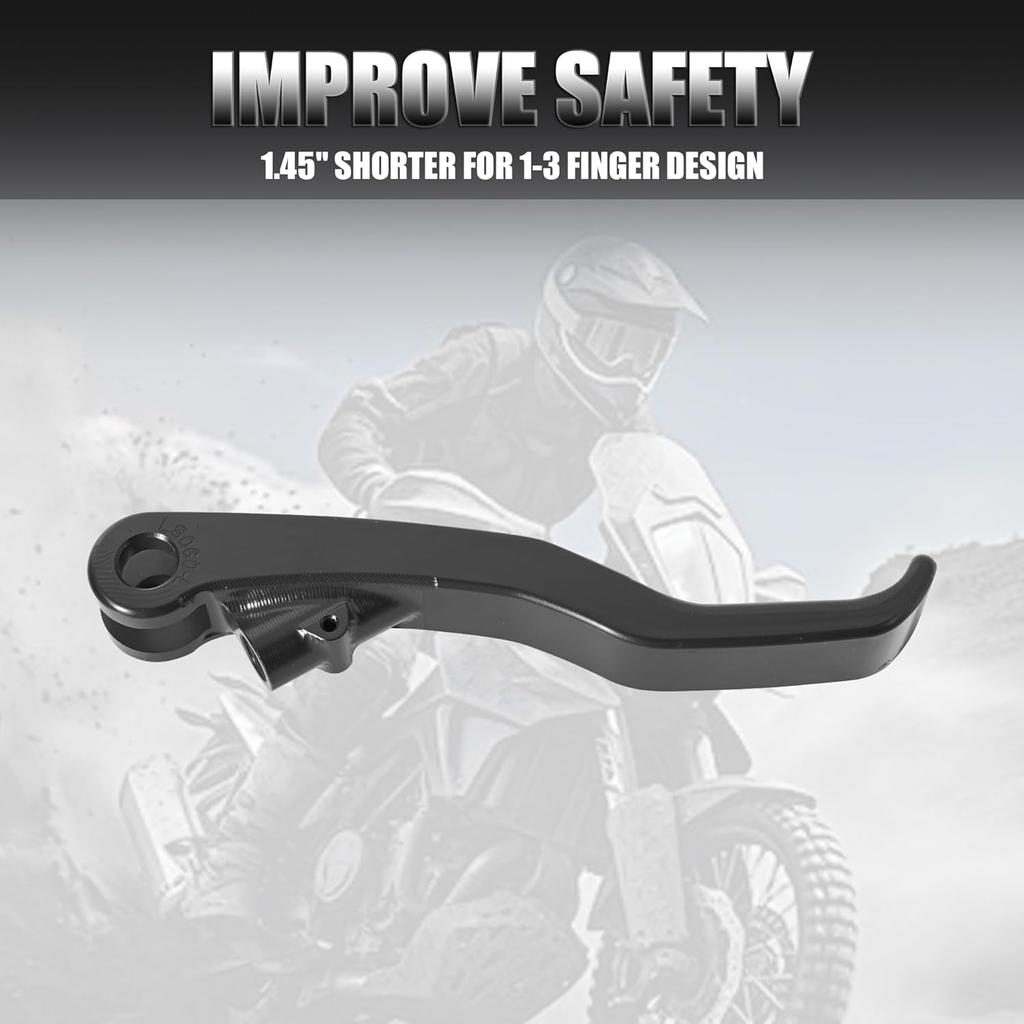 Aluminum Shorty Clutch Lever Hand Brake Lever Compatible with KTM 690 Enduro R 2014-2023,690 SM/SMCR/SMC 2007-2023,1050 ADV/R,See Fitment,Black