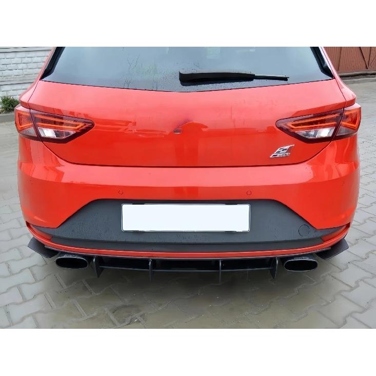 Глянцевый диффузор заднего бампера автомобиля Maxton Design для Seat Leon MK3 5F Cupra 2012 2013 2014 2015 2016 Дорестайлинг Задний боковой сплиттер