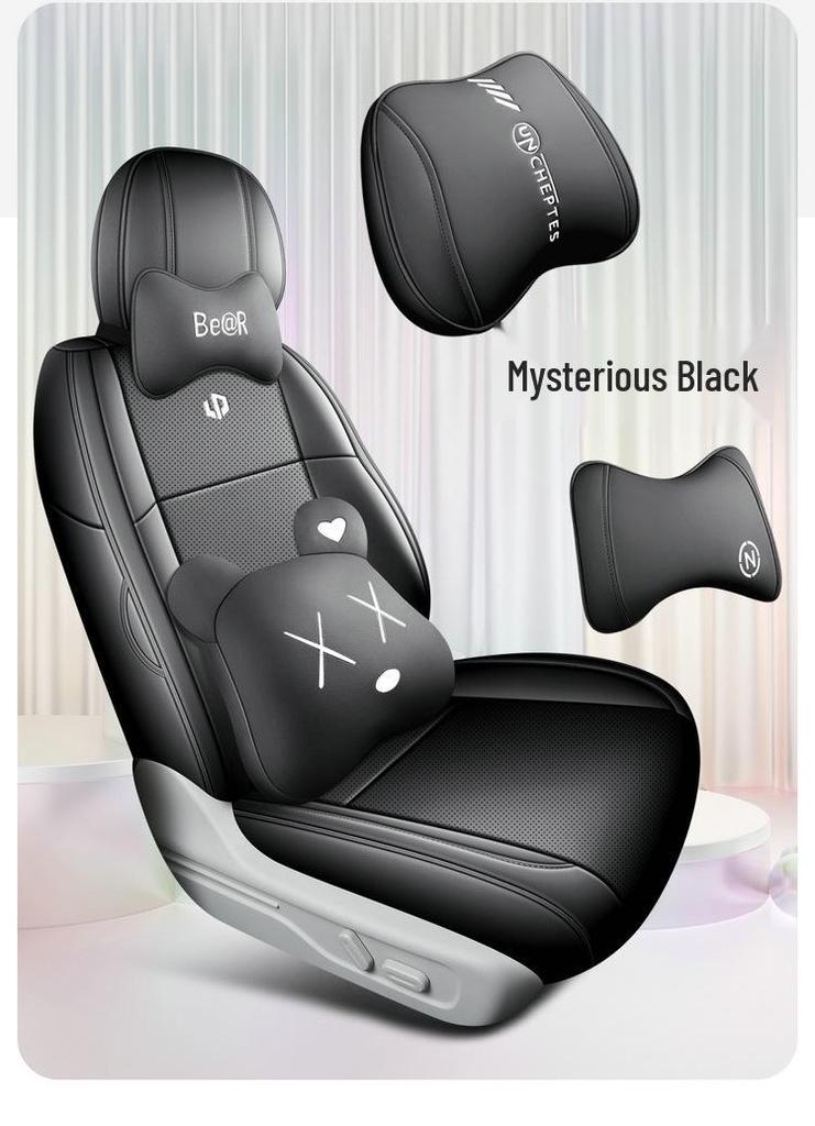 2025 Leap Lafa5 Universal Leather Seat Covers for 5-Seater Vehicles - All-Season, Full Coverage Cushions.