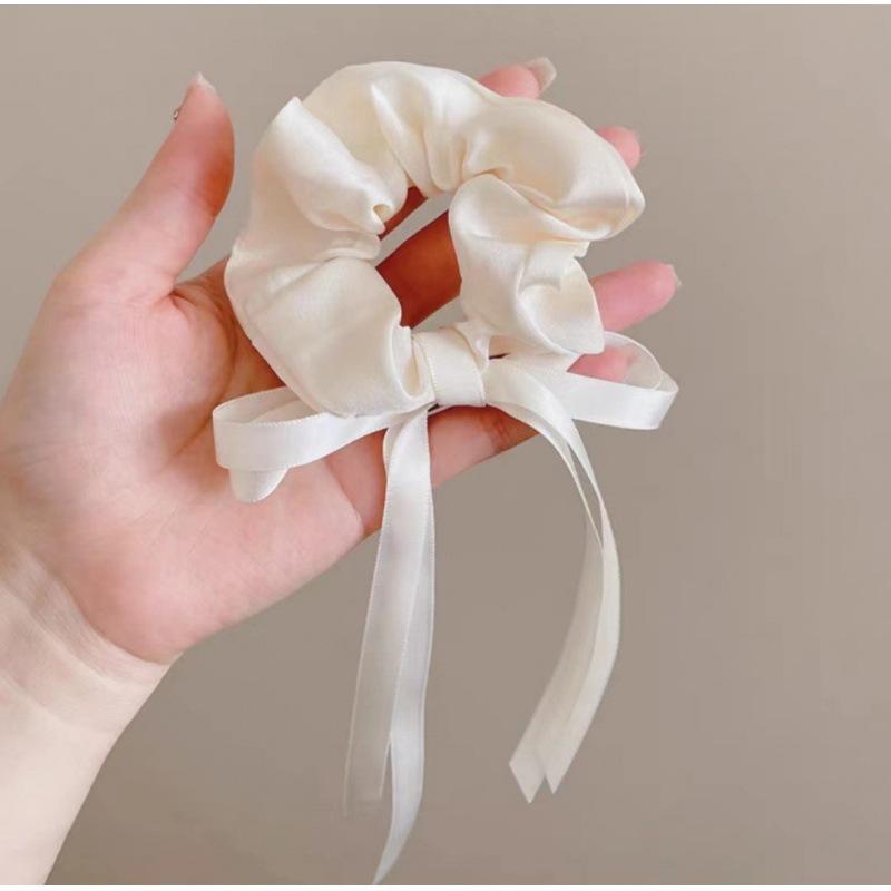 Голубое кружевное кольцо-бантик для волос - корейский аксессуар для волос в стиле феи