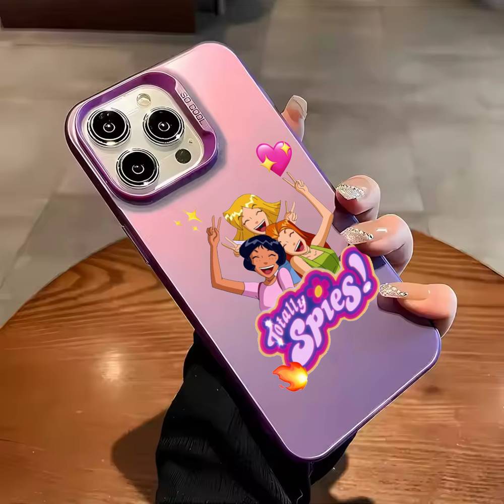 Крутой Чехол Для Телефона Totally Spies Цвет Серебристый Корпус Для IPhone 17 16 15 14 13 12 11 Pro Max Plus