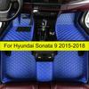Автомобильные коврики для Hyundai Sonata 9 2015 2016 2017 2018 Автомобильные коврики для ног Автомобильное ковровое покрытие Аксессуары для интерьера