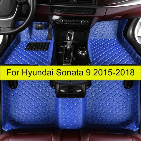 Автомобильные коврики для Hyundai Sonata 9 2015 2016 2017 2018 Автомобильные коврики для ног Автомобильное ковровое покрытие Аксессуары для интерьера