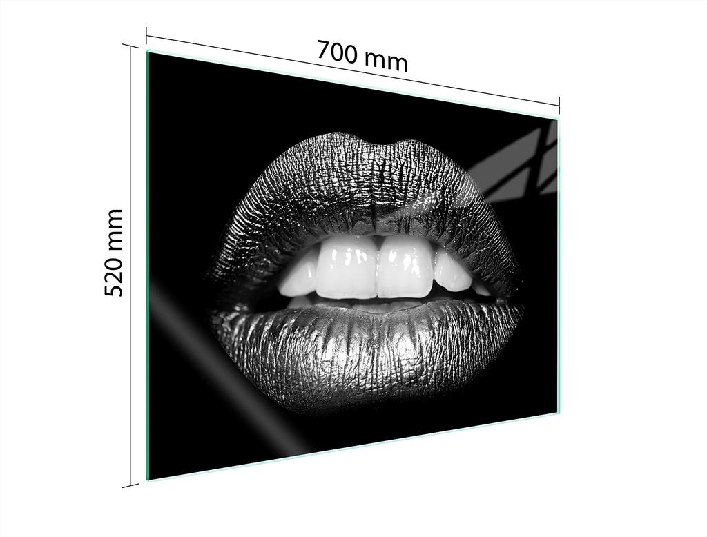 Glass protective plate for the stove 70x52 Mouth