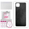 apgo Protective Skin Sticker for the Back Compatible with Samsung Galaxy A22 5G, Wrap Film, Foil, Vinyl - Pattern Black Leather