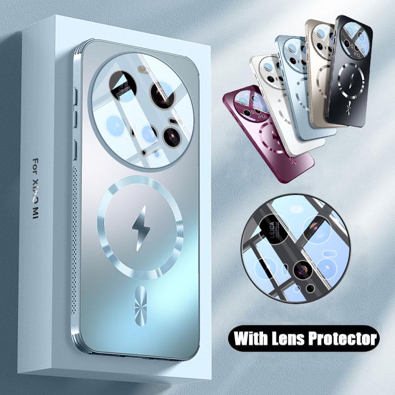 Для Чехол Magsafe для Xiaomi 15 Ultra Frosted Shockproof Lens Film Защитная пленка для Xiaomi Mi 15 14 Pro 13 Магнитный чехол