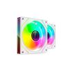 Mars Gaming Mf-3dprox2 Комплект 2x Вентилятора Pwm Fdb 120мм Argb Тройное Зеркало Бесконечности 360° Белый