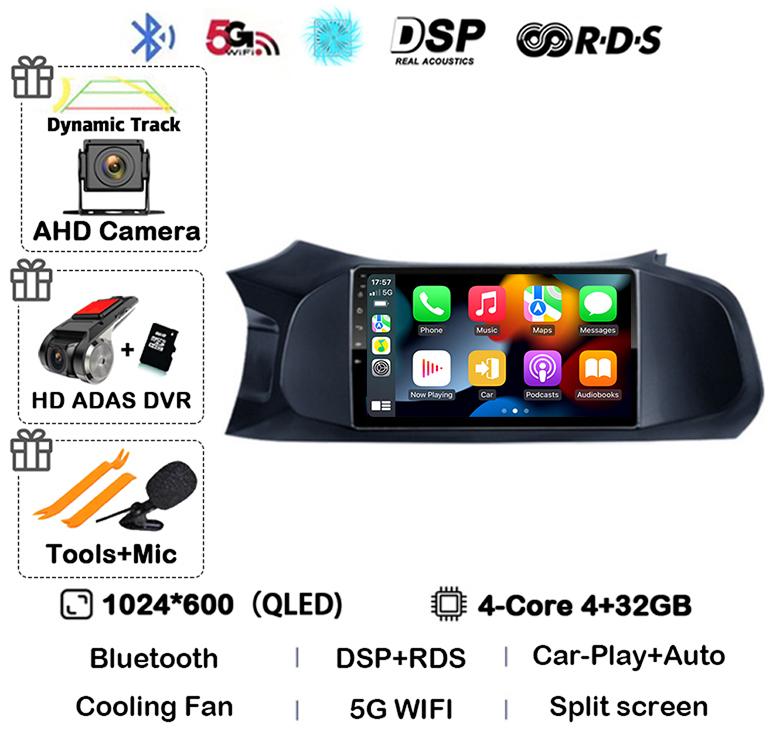 Android 14 Carplay Auto Car Radio For Chevrolet Onix 2012 - 2019 Multimedia Video Player Stereo Audio 2Din GPS WIFI+4G Head Unit