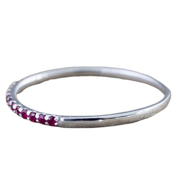 Zhenrong Hot-Selling Sapphire and Ruby Red Corundum Pinky Ring