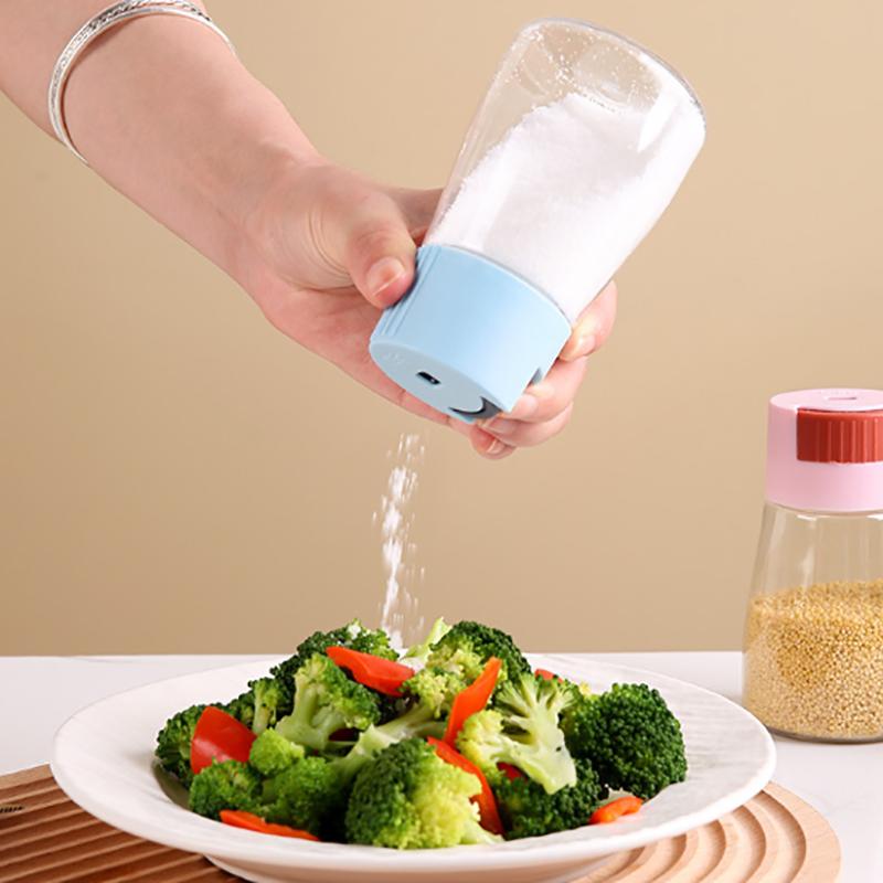 1 шт. 0,5 г бытовой кухонный пресс тип количественный герметичный прозрачный стеклянный кухонный инвентарь бутылка для контроля соли банка для приправ