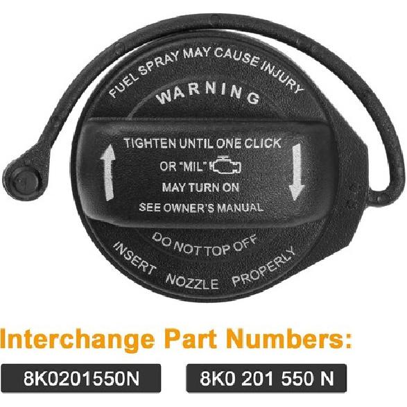 Gas Cap 8K0201550N, Fuel Tank Cap Compatible with A4 A4 Quattro A5 A5 Quattro