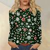 Рубашки с длинным рукавом для женщин, милые футболки с принтом на Рождество, блузки, повседневные топы больших размеров, пуловеры