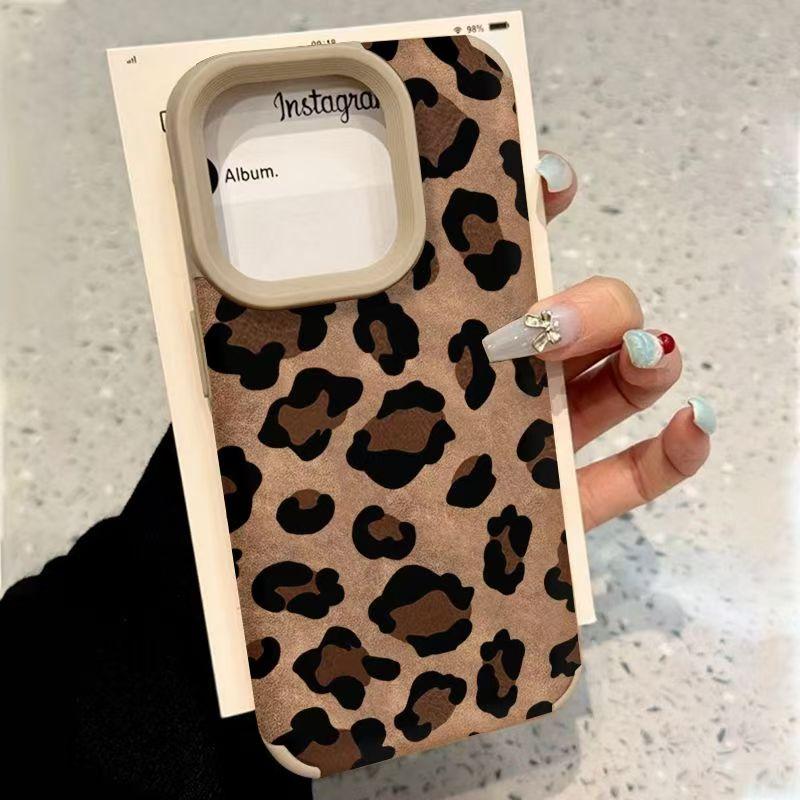 Хэллоуин Новый чехол для телефона с принтом коричневого леопарда для iPhone 17 16 15 14 13 12 11 Pro Max XS XR 16 15 Plus 17 Air Чехол из искусственной кожи