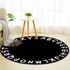 Letter Round Rug Nonslip Area Rug Office Chair Mat Carpet Perfect For Bedroom Living Room Office Easy Clean Aesthetic Home Decor