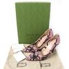 Gucci Туфли GG ромб принт питон каблуки Розовый черный кожа Женские 36.5 738689 Б/у