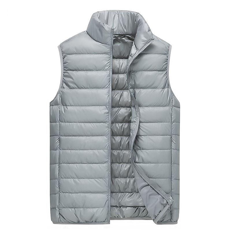 Winter Portable Casual Sleeveless Lightweight Fashion Brand Men Down Vest Coats Plus Size