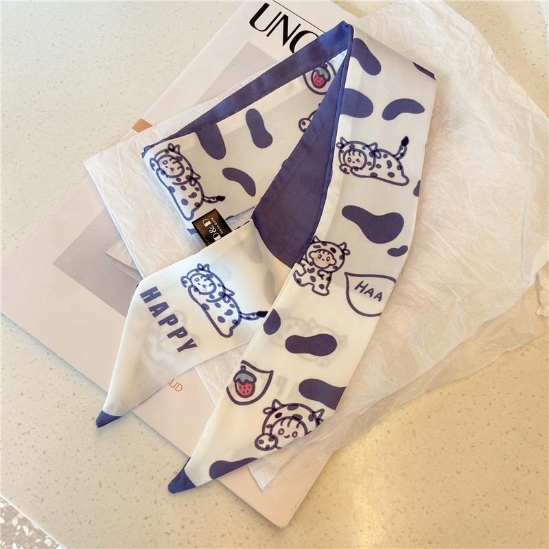 Шелковый шарф Qiandongge, повязка на голову в стиле ретро, завязанный хвост, бант, лента, повязка на голову, повязка на голову Mori Series