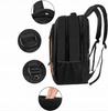 Matein Laptop Backpack 15.6" USB 3 Compartments Business Black Orange 1007