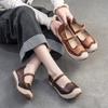 Retro Soft Soled Shallow Genuine Leather Casual Commuter Versatile Women's Flat Shoes