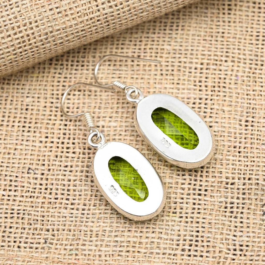 Ювелирные изделия из стерлингового серебра 925 пробы с драгоценным камнем перидот ручной работы на День Благодарения