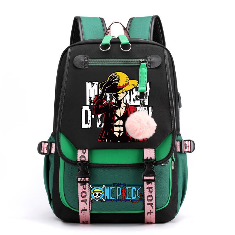Anime One Piece College Computer Backpack Creative Knapsack Versatile Book Bag for Kid Gifts Men Women Travel Bag Leisure Bag Rucksack Mochila