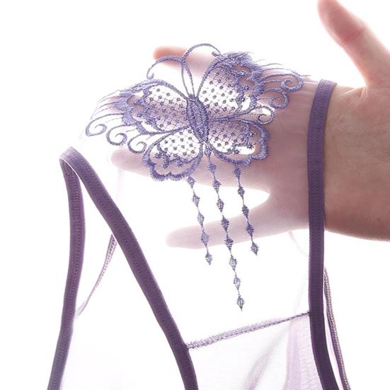 Бесшовные женские трусы со средней посадкой и вышивкой, принтом бабочек, ультратонкие прозрачные сексуальные трусы