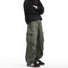 Work Pants for Men's Spring and Autumn New American Retro Multi-pocket Handsome Loose Straight Casual Trousers