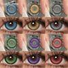1 Pair Colored Contact Lenses For Eyes Cosplay Colored Lenses Blue Eye Contacts Black Cosmetics Pupils Eye Color Lens