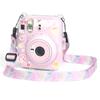 1 Набор Для Instax Mini 12 Прозрачная Сумка для Камеры Дорожная Сумка на Плечо с Милыми Наклейками Прозрачный Ремешок-Шнурок для Камеры Наклейки