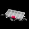 10 Slots Adjustable Plastic Rectangle Transparent Storage Box Craft Organizer Handcraft Jewelry Container