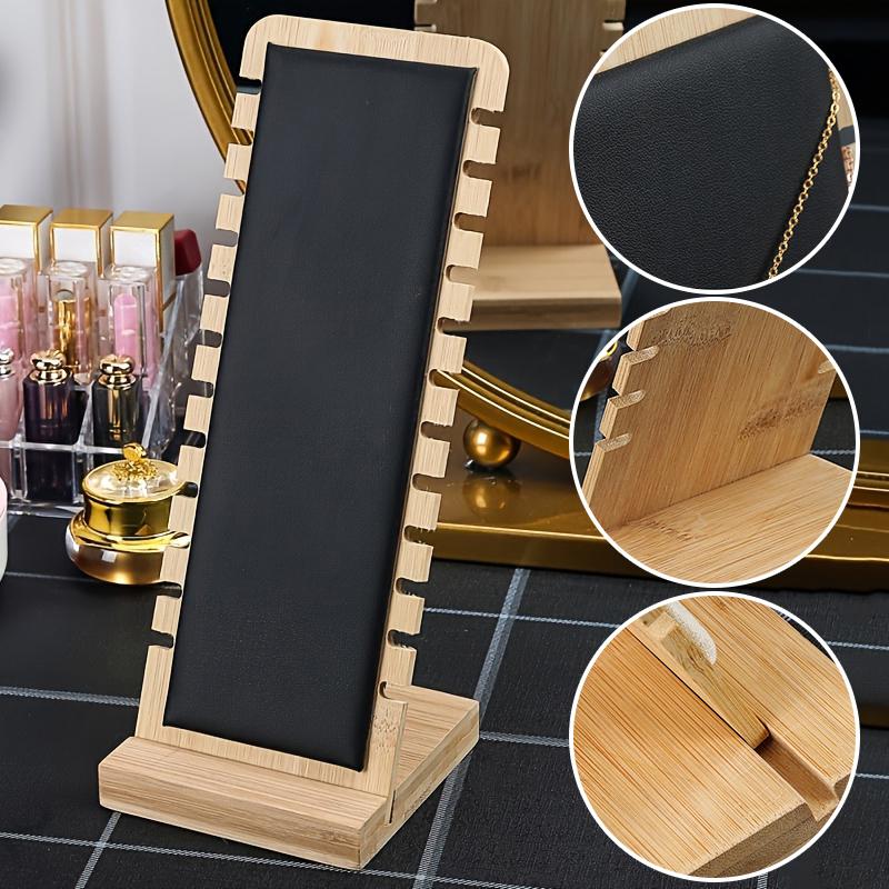 1 шт. Держатель для ожерелий Экологичный Органайзер для украшений Минималистичная Деревянная Подставка для демонстрации ювелирных изделий Прочная 10x10x27см