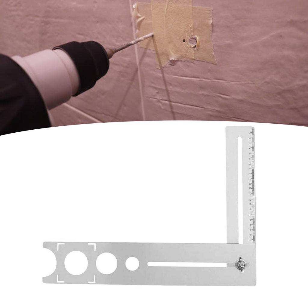 Локатор отверстий для плитки 400 мм, точный измерительный портативный универсальный инструмент для пробивания отверстий в мраморе из нержавеющей стали