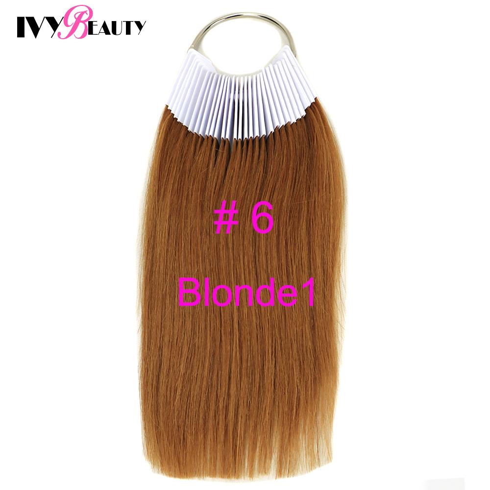 24pcs 8 Colors Mixed Human Hair Color Rings Swatches For Hair Test Hair Colored Strands For Extension Hairdresser Supplies