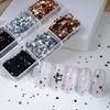 6 Отделений Смешанный Мини Звезда Сердце Блестки для Ногтей 1 мм DIY Пятиконечная Звезда Блестка Разноцветные Сверкающие Шармы для Ногтей Украшение для Ногтей