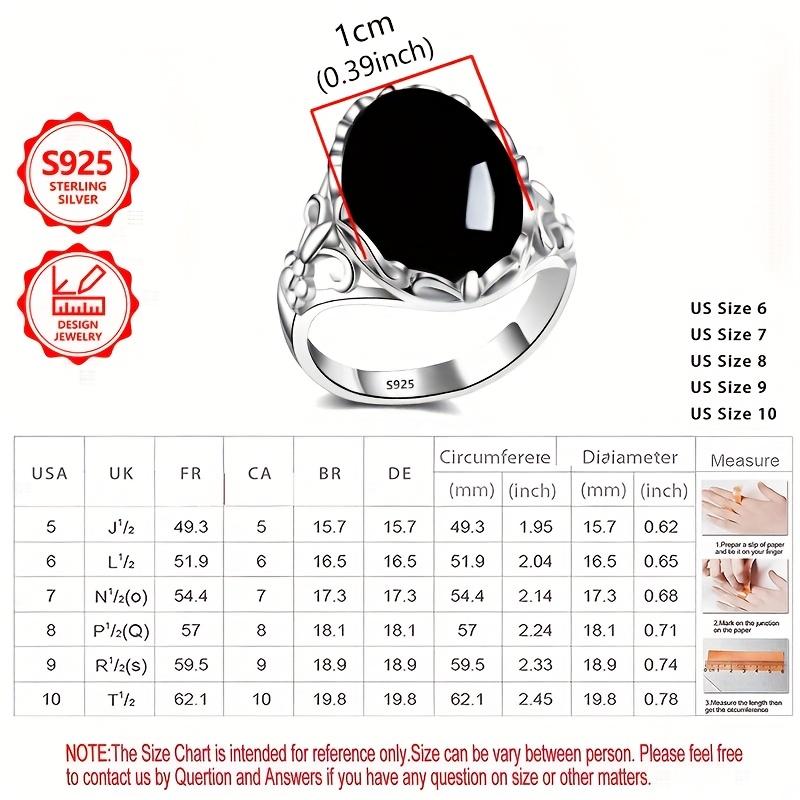 925 sterling silver Antique style Vintage black onyx rings for women Suitable for Daily Wear Birthday Gift Party Wedding Show Anniversary Banquet