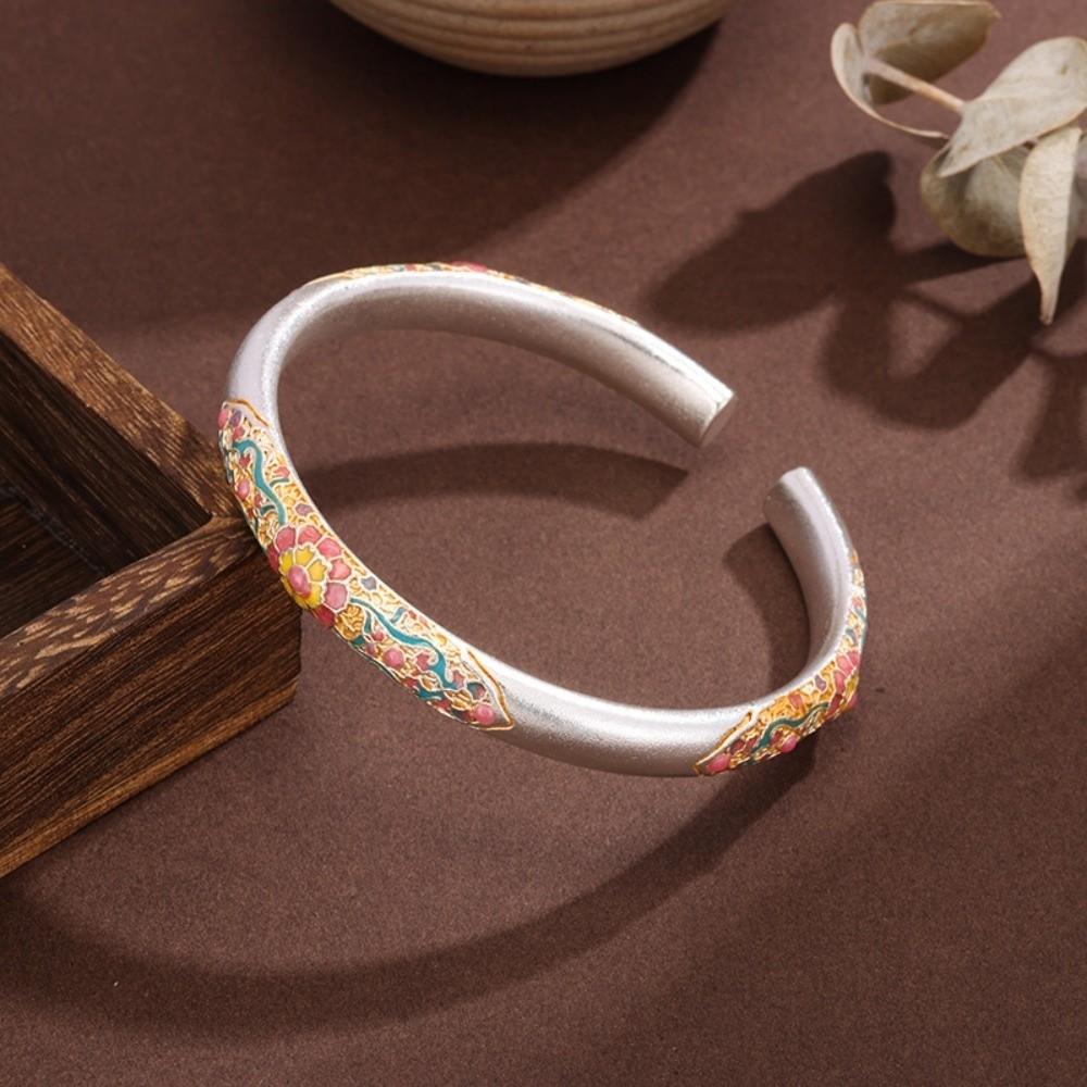 Classic Women's Ring Traditional Chinese Cloisonne Bracelet Handicraft Enamel Bracelet Accessories