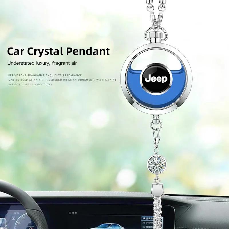 For Jeep Car Perfume Aromatherapy Pendant Diffuser Auto Accessories For Jeep Grand Cherokee Wrangler JK Gladiator Compass Ren