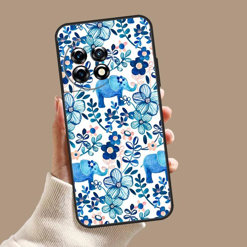 Милый чехол-слоник для OnePlus Nord CE 3 Lite CE4 2 2T N10 N20 N30 OnePlus 12 11 9 10 Pro 8T 10T 12R