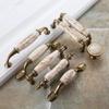 Antique Crack Ceramic Cabinet Knobs Antique Bronze Furniture Handles Drawer Pulls  Cabinet Doors