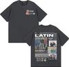 2026 Summer Rock Band Latin Mafia Album Tour Cover Tshirt Unisex Hip Hop Punk Super Cotton Tshirt Fashion Leisure Oneck Tshirt