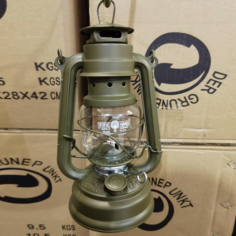 Vintage Iron Hurricane Lantern: Outdoor Kerosene Lamp & Decorative Light for Camping