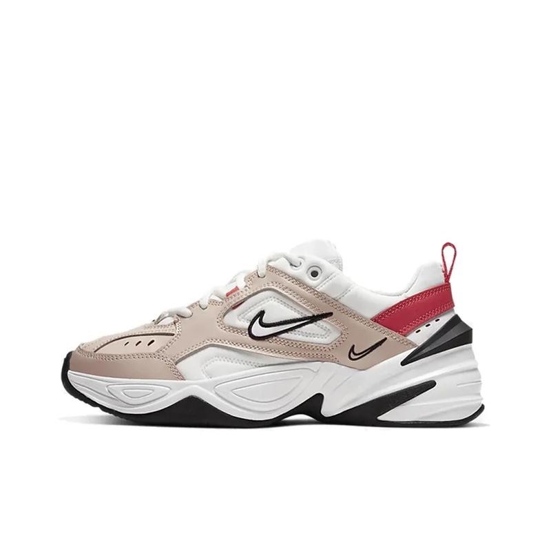 Nike M2K Tekno Устойчивые к истиранию Низкие Детские Повседневные Кроссовки Белый Молочный Чай AQ3108-205