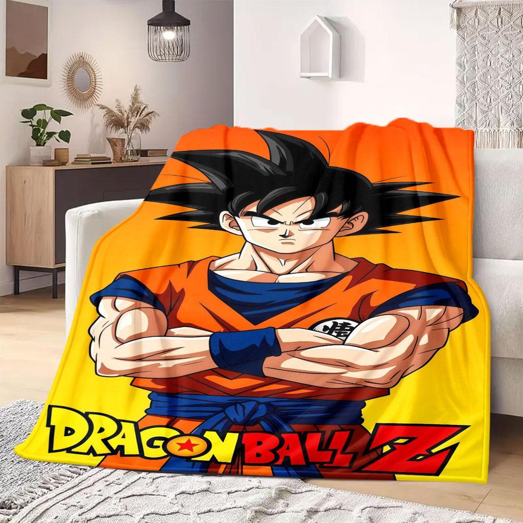 Saiyan Dragon Ball Print Blanket Warm Comfortable Flannel Blanket Suitable for Bedrooms,Sofas,Beds,Chairs,Picnics,Travel
