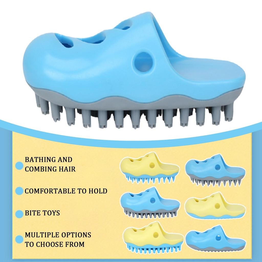 Силиконовая щетка для ванны для домашних животных, щетка для хранения, мытье тела, портативная щетка для массажа собак, чистая кожа(розовый)