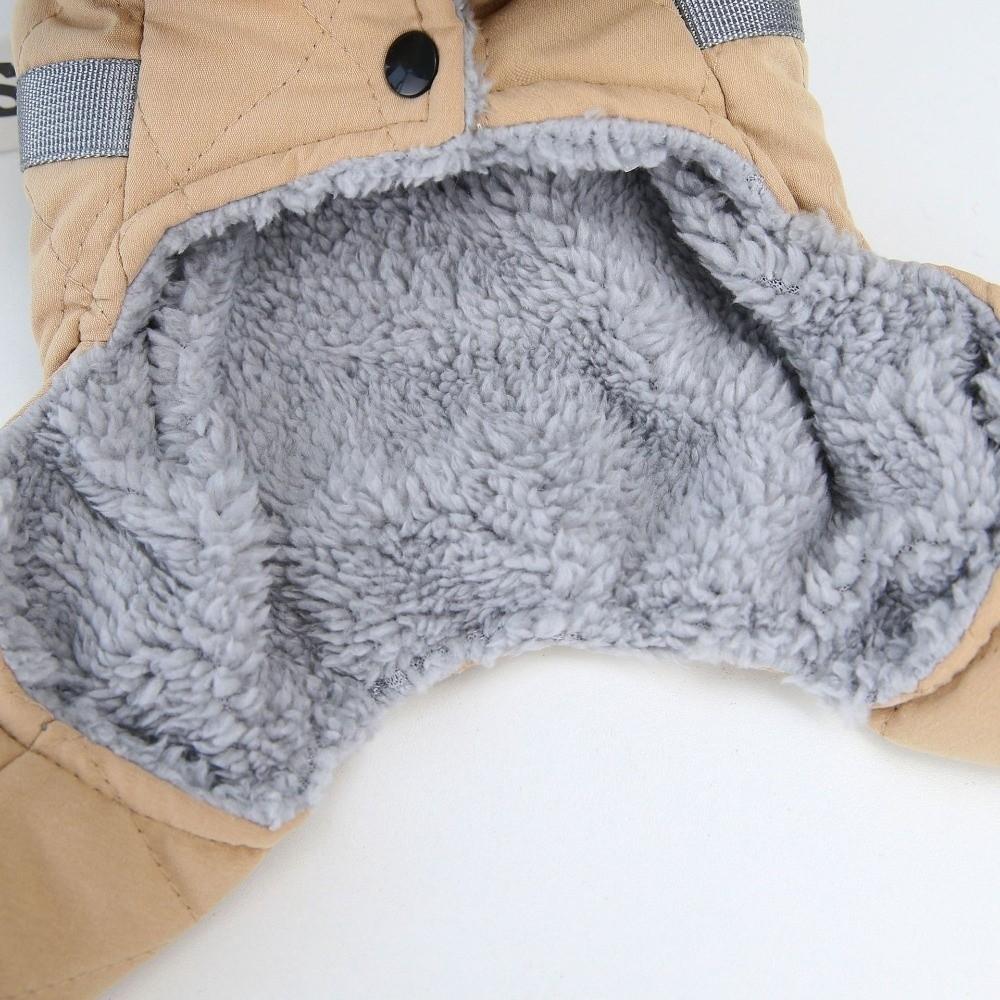 Fashion Winter Dog Warm Clothes Windproof Padded Down Dog Hiking Jacket Adjustable Pet Clothes Puppy