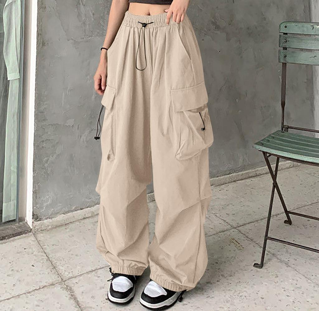 Laceup Waist Solid Ladies Elastic Color Casual Trousers Slim Fit Small Feet Belted Womens Pants
